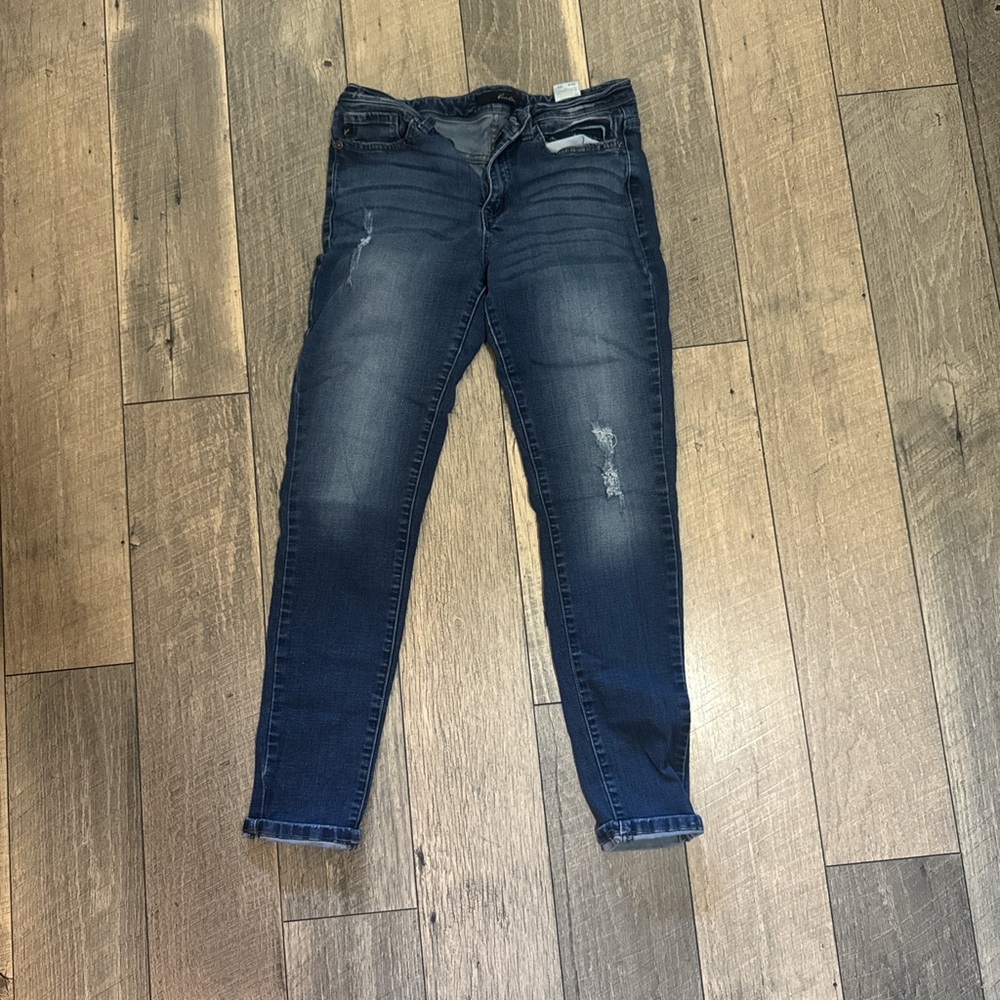 KanCan Dark Blue Distressed Skinny Jeans